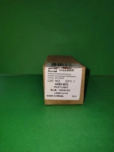Killark - Hubbell GZ23-B23 Pilot Light Blue 120V AC/DC -Surplus Inventory - Picture 1 of 6