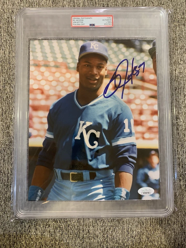 Bo Jackson Kansas City Royals Original Type 1 Photo By Jon Hotter PSA  - Image 1 of 1
