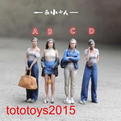 1/87 1/64 1/43 1/24 1/18 Beauty Girls woman Scene Minatures Figures Doll Model - Image 1 of 4