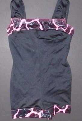 Fantasia de dança nova sem etiquetas PVC estampa girafa shorty unitard 6x-7 tamanhos item acro - Imagem 1 de 4