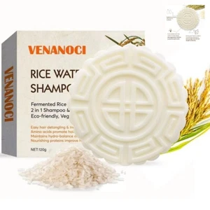 Rice Water Shampoo Bar Soap for Hair Growth Anti Hair Loss Natural Ingredients - Picture 1 of 11