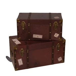 Harry Potter Aufbewahrungskoffer 2er Set - PU Leder - braun - Bild 1 von 7