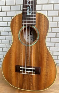 Loopy Solid Acacia Koa wood Concert Ukulele, cat inlay UKC198 - Picture 1 of 13