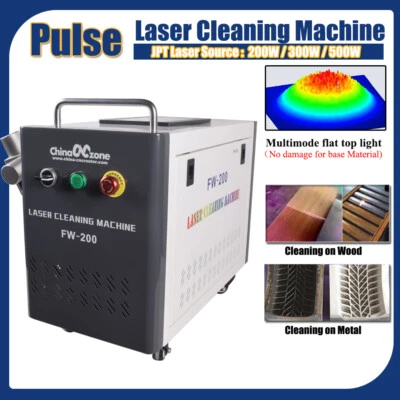 CHINACNCZONE 200W 300W 500W Pulsed Laser Cleaning Machine For Wood Aluminum Glass Paint