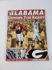 Alabama Crimson Tide Football Program Georgia 2002 Dixon Moorehead Vintage Guide - Picture 1 of 6
