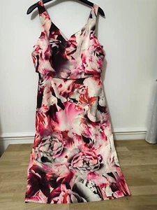 Coast Women’s UK 14 Pink Floral Heavy Stretch Great Summer Wedding etc (283) - Picture 1 of 6
