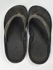 OluKai Men's 'Ohana - Dark Java / Ray Brown Flip Flops Beach Sandals Size 12