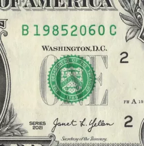1985 Year Date Note Fancy Serial Number One Dollar Bill - Picture 1 of 12