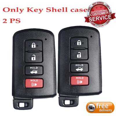2 Smart Remote Key Shell Case Fob 4 Butto for Toyota Avalon Camry 2012 2013 2015 - Image 1 of 4