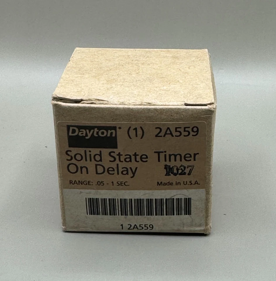 Dayton 2A559 Encapsulated Timer Relay 1a Solid State