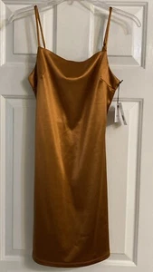 Junior Originality Copper Slip Dress Polyester Spandex NWT Reg.$52 Sz Small - Picture 1 of 6