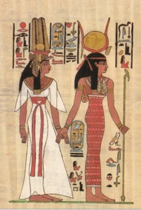 Alte Kunstpostkarte - Goddess Isis leading queen Nefertari, wife of Ramses II - Bild 1 von 1