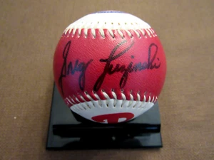 GREG LUZINSKI 1980 WSC PHILLIES SIGNED AUTO VETERANS STADIUM LOGO BASEBALL JSA - Picture 1 of 4