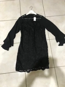 VESTIDO LIPSY LONDON Negro Encaje Talla UK 10 Cóctel Fiesta Cena  - Imagen 1 de 6