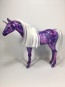 Custom OOAK Battat Model Foal Horse Purple Fantasy Unicorn Great Gift! - Picture 1 of 7