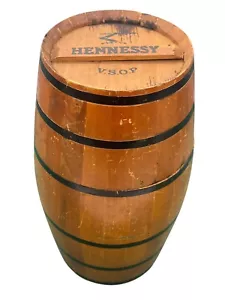 Vintage HENNESSY PROMO ADVERTISING St. Bernard MINI 10" OAK BARREL Wood KEG Cask - Picture 1 of 8