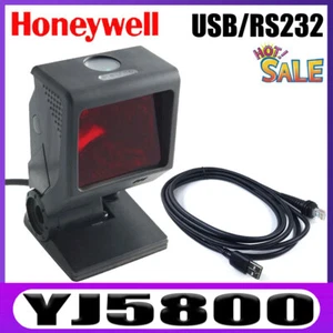 Kit de escáner de código de barras láser omnidireccional Honeywell YJ5800 USB/RS232 manos libres - Imagen 1 de 7