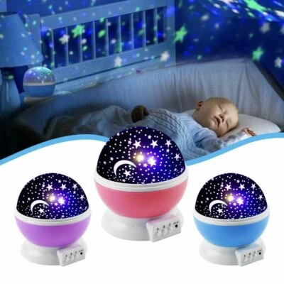 LED USB Star Light Kid Baby Sleep Night Sky Romantic Starry Cosmos Lamp 360° - Image 1 of 4