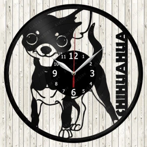 Chihuahua Dogs Vinyl Record Wall Clock Decor Handmade 1475 - Picture 1 of 12