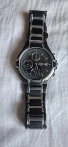 Pulsar Chronograph Mens Watch Black Dial - Picture 1 of 3