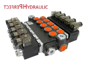 5 section Electromagnetic control unit Z50 12VDC 50L electric hydraulic valve ex - Picture 1 of 3