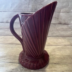 Vintage Morton Keramik #492 Burgunder Krug Vase 1943 7x4" - Bild 1 von 8