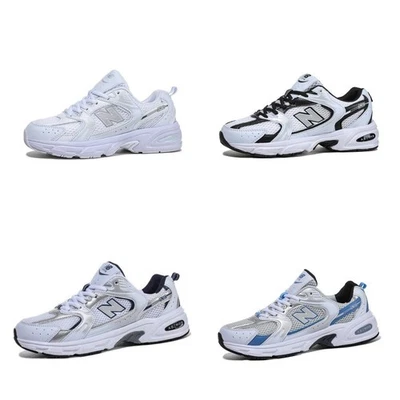 Blanco Plata Deportes Casual Malla Suave Moda Zapatillas Reino Unido 2025 - Imagen 1 de 4