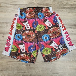 Flow Society Donut Flow Shorts Youth Large Colorful Mesh Drawstring Lacrosse - Picture 1 of 9