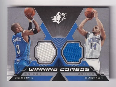 Camiseta usada SpX 2005-06 Combos ganadores juego #WC-FN STEVE FRANCIS JEMEER NELSON Foto 1 de 2