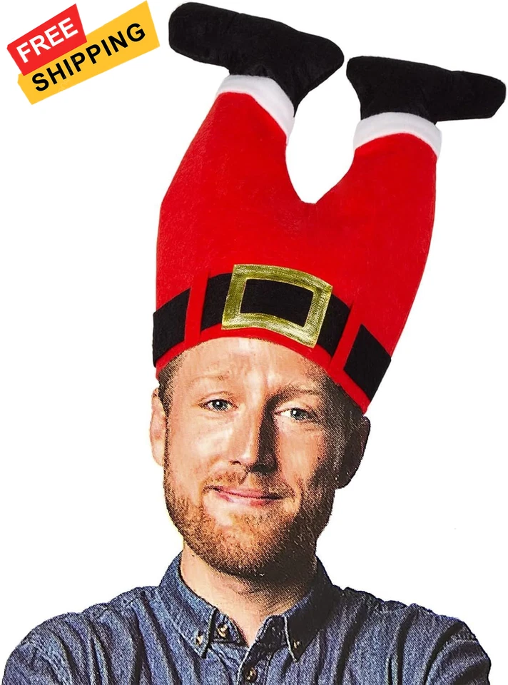 Christmas Funny Red HaT Pants Santa Claus Xmas Spirit Hilarious Gift Headgear