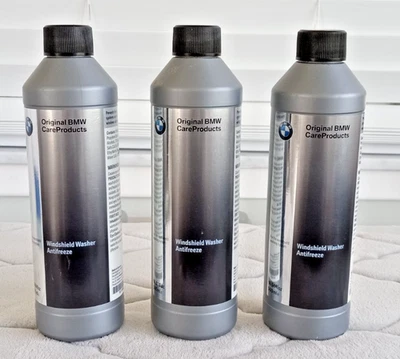 ЛОТ из 3 ПОДЛИННЫХ концентратов жидкости для омывателя лобового стекла BMW с антифризом 16 унций — НОВЫЕ! - Изображение 1 из 4