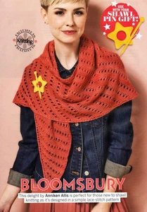 ~ Pull-Out Knitting Pattern For Lady's Beautiful Lacy Shawl ~ - Picture 1 of 1