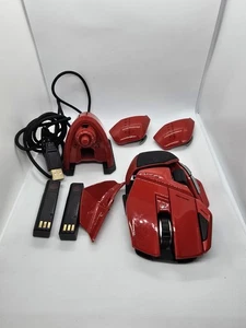 Mad Catz R.A.T. 9 Mysz gamingowa czerwona z ładowarką i 2 bateriami - Zdjęcie 1 z 10