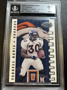 2000 Donruss Preferred Terrell Davis #19 Lettermen Graded Series /400 BGS 9 - Picture 1 of 2