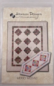 ATKINSON DESIGNS #ATK-140 Merry Mosaic Quilt Pattern Various Sizes - Picture 1 of 2