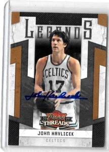 John Havlicek 2009 Panini Threads "Leyendas" certificado autógrafo #19/25 - Imagen 1 de 2