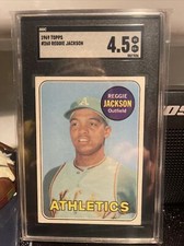 1969 Topps baseball card REGGIE JACKSON RC #260 graded SGC 4.5 Oakland A’s