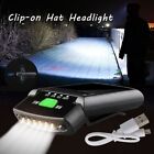 Outdoor Bright USB Rechargeable Clip On Hat Sensor Rotatable Head Lamp 6 Led ZE