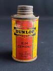 DUNLOP VINTAGE RIM CEMENT TUBULAR TYRES MOTOR OUTFIT CYCLE & MOTOR FLASK TIN CAN