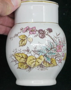 OLD MONITOR HAND DECORATED TRANSFER WARE VASE, TOOTHBRUSH HOLDER, TOILETRY ITEM? - Picture 1 of 3