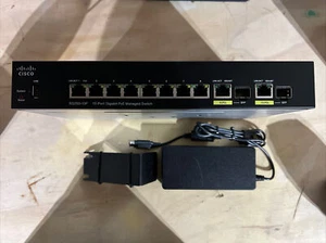 Cisco SG350-10 / 10-Port Gigabit PoE Managed Switch - Picture 1 of 3
