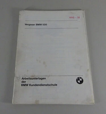 Schulungsunterlage Seminario BMW 5er 520 E12 175 Cdet STROMBERG Carburador V. - Imagen 1 de 4