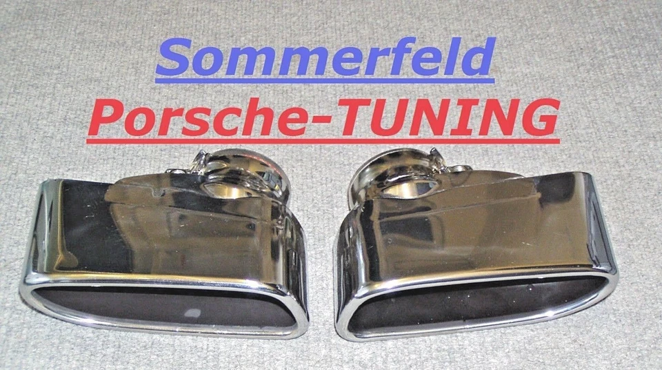 Tubo de escape cromado original Porsche 997 Turbo MK1 99711125102 + 99711125202  Foto 1 de 1