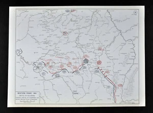 West Point WWI Map Western Front Battle of Marne Defense of Paris France Germany - Picture 1 of 2