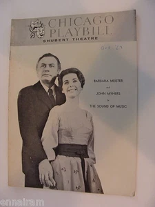 Chicago Playbill 1962 Sound of Music Barbara Meister John Myhers - Picture 1 of 2