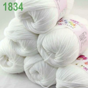Sale 6 Balls x 50g DK Baby Soft Cashmere Silk Wool Hand Knitting Crochet Yarn 34 - Picture 1 of 24