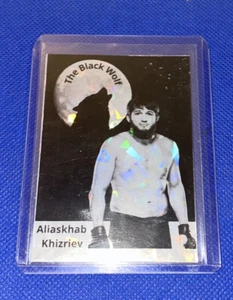 Aliaskhab Khizriev The Black Wolf UFC Hand Made Sparkle Holo Prizm Rookie Card - Picture 1 of 5
