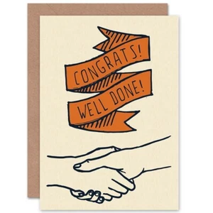 Händedruck Scrollen Bestanden Test Prüfung Ehe Glückwunschkarte - Bild 1 von 4