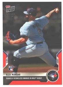 2021 Topps NOW Card #277 Alek Manoah Toronto Blue Jays RC Red #/10 - Bild 1 von 2
