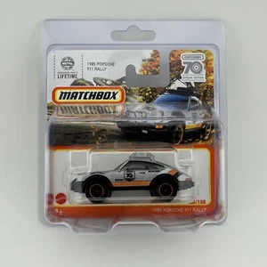 MATCHBOX 1985 Porsche 911 Rally Silver Short Card 70 Years Special Edition 2023 - Picture 1 of 5